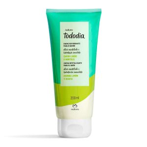 Crema revitalizante para el baño hierba limón y menta